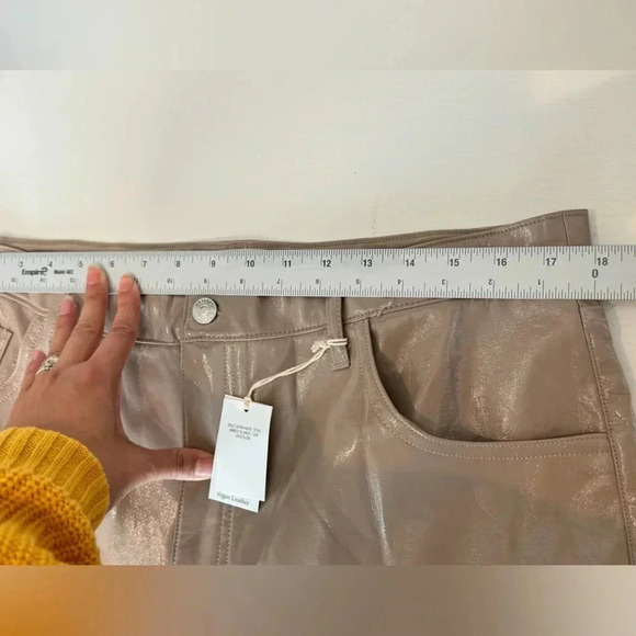 Abercrombie Fitch Jeans size 33 Ultra high rise‎ Vegan Leather The 90’s straight - Picture 10 of 12